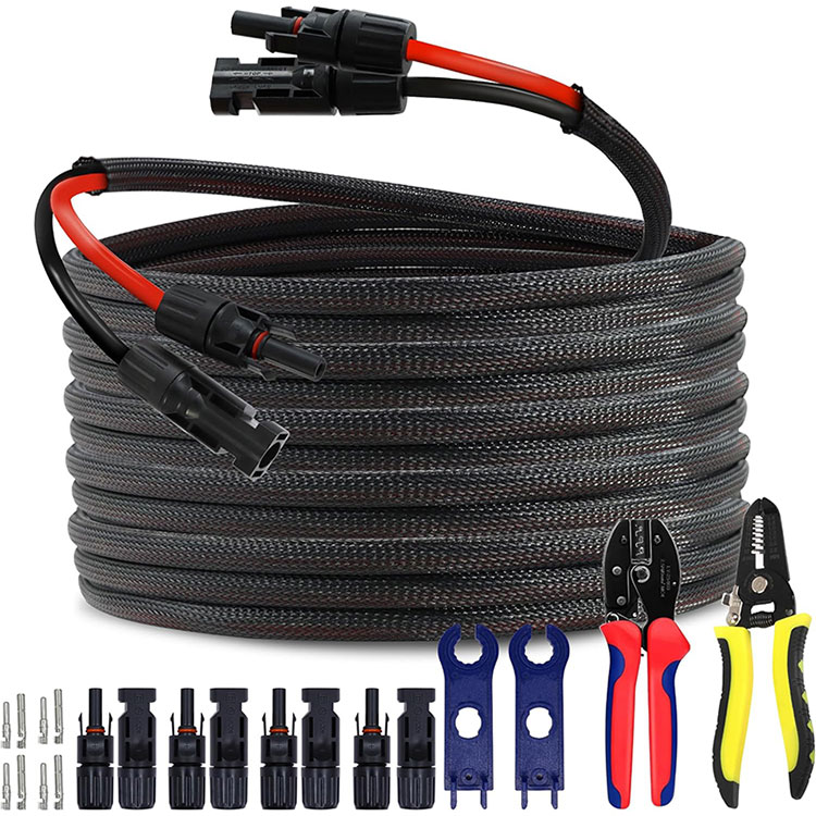 Khoebo ea Rooftop PV Array 10AWG Connection Wire 50FT